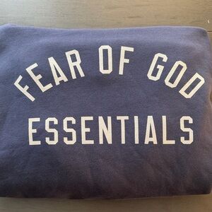 Fear of God Essentials Blue Hoodie